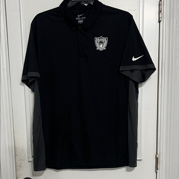 Nike Men's Black Raiders Dri-FIT Polo Shirt - Picture 1 of 6